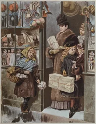 „Prezenty świąteczne”, ilustracja z „Paris Illustre”, 1886